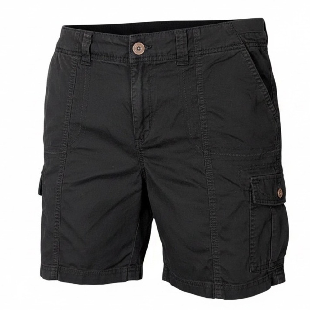 Style & Co Womens Black Cargo Shorts Size 16 Utility Pockets Casual